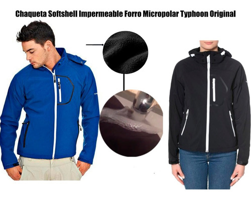 Chaqueta Softshell Impermeable Forro Micropolar Original