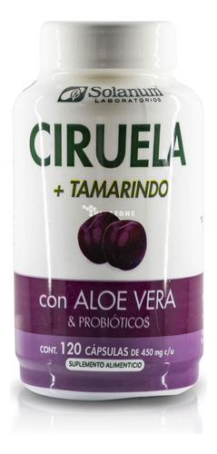 Ciruela Aloe Vera Probióticos 120 Cápsulas Solanum