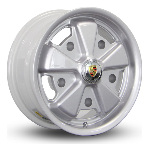 5 Rodas Raw Fuchs Aro 15x 4,5 E 15x6,5 5x205 Cor Prata