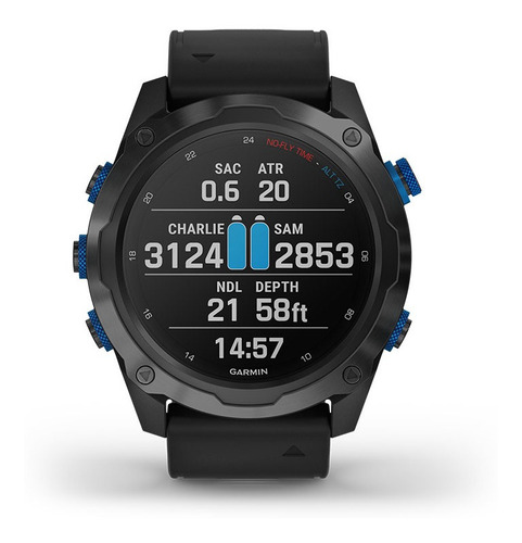 Reloj Smartwatch Garmin Descent Mk2i Gps Buceo Tienda Oficia Color de la caja Carbon gray Color de la malla Black Color del bisel Black