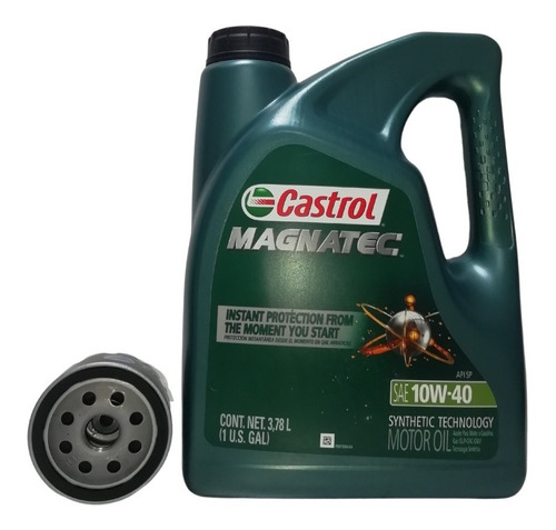 Kit Castrol Magnatec 10w40 Galón + Filtro Aceite