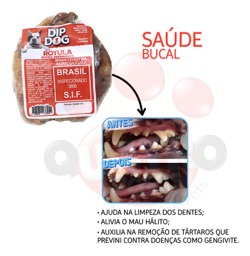 Kit 10 Petisco Para Cachorro Osso Mordedor Natural Rotula