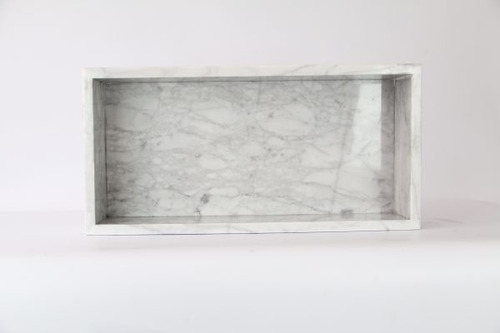 Nicho Mármore Carrara Italia 80x30cm Com Fundo / Com Moldura