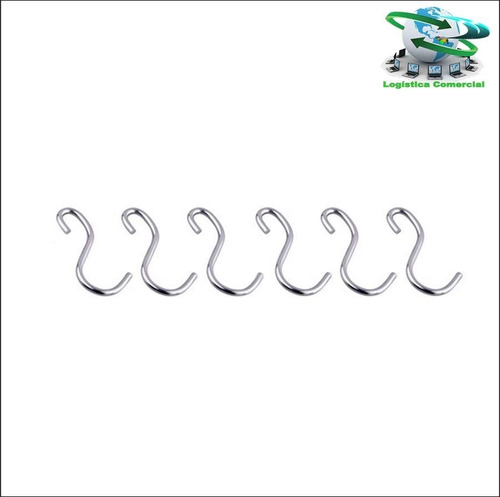 Barra De Acero Inoxidable Brinox 60 Cm Con 6 Ganchos Cocina