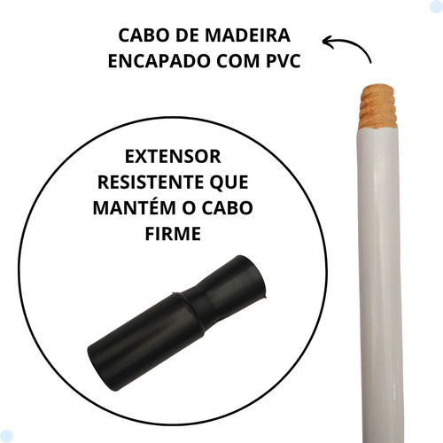 Vassoura De Limpar Teto Alto Com Prolongador Escova De Nylon