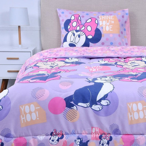 Plumon Infantil 1.5pl Minnie Shine Reversible 820535 Color Violeta