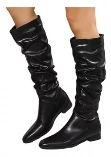 Botas De Tacón Bajo Con Punta, Estilo Caballero Para Muj [u]