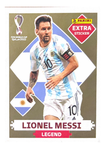 Barajita Panini Extra Lionel Messi Legend Qatar 2022 Oro
