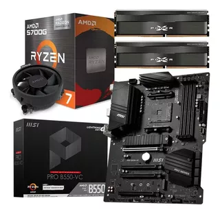 Combo Amd Ryzen 7 5700g + Board B550 + Memoria Ram 32gb