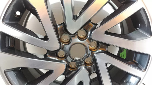 Roda Nissan Frontier 19/21 Aro 18 Diamantada Cinza Escuro