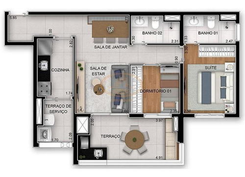 Apartamento Com 3 Dormitório(s) Localizado(a) No Bairro Vila Prudente Em São Paulo / São Paulo - 7111:912775