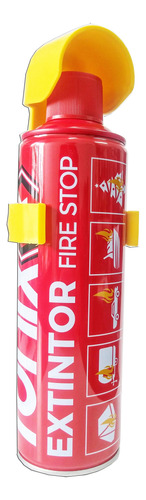 Extintor Desechable De 400 Ml Fire Stop Con Base.