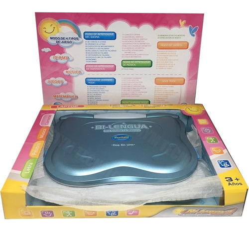 Computador Bi-lengua Niños Juega Y Aprende 4 Modos De Juego
