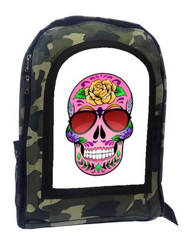 Mochila Camuflada Calavera Mexicana Catrina A2