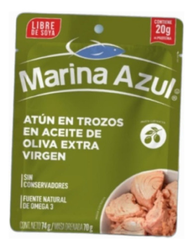 Atún En Trozos Marina Azul En Aceite De Oliva Extra 74g