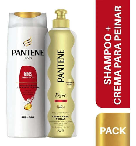 Shampoo Pantene Rizos Definidos 400 Ml + Crema Para Peinar