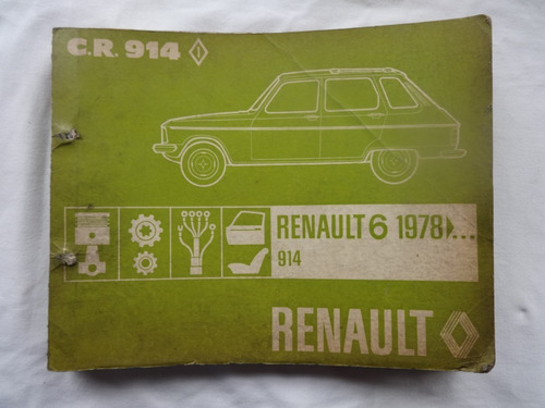 Renault 6 Manual Despiece Cr914 R6 Antiguo 1978 Catalogo