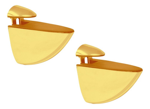 Set 2 Soportes Pelícano Oro Repisas Cristal Y Otros 55kg