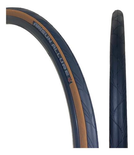 Llanta Para Bicicleta De Carretera Bicolor Cafe 700x28 60tpi