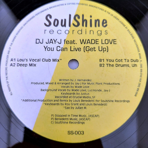 Dj Jay-j - You Can Live (get Up) Importado Usa  Lp