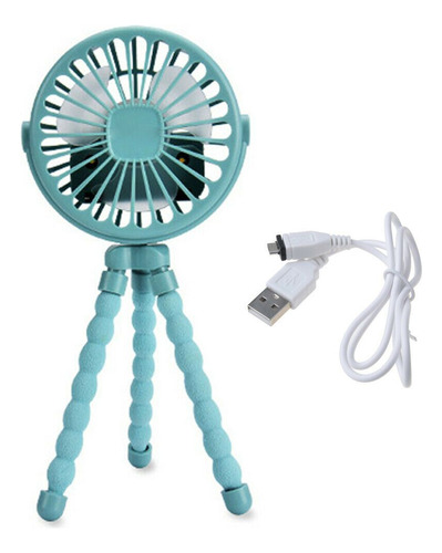 Miniventilador Usb Fan Octopus Clip-on Summer Para Cochecito