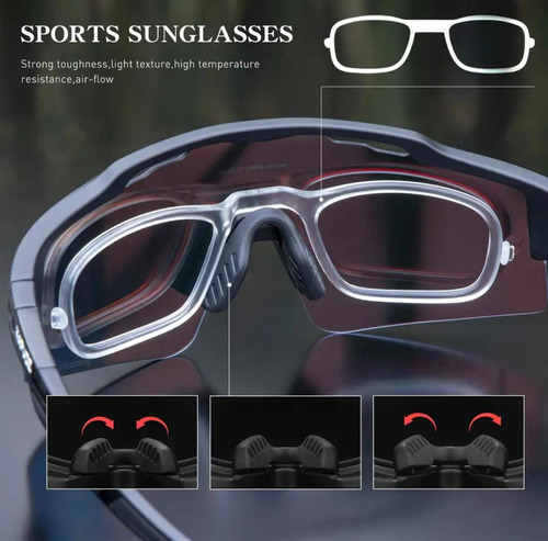 Lentes Fotocromaticos Ciclismo Ruta Mtb K A P V O E Ultra Lente Red Gravity Medium Frame Black Armazón Ultra Frame Color