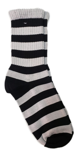 3 Pares De Calcetas Mota Con Lineas Calaveritas Lineas B Y N