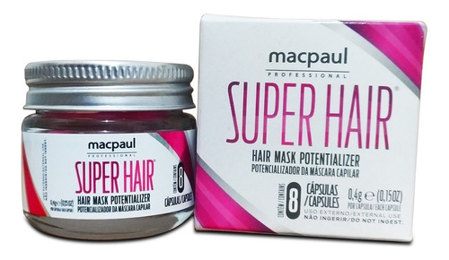 Mac Paul Super Hair Potencializador De Máscara 8 Cápsulas