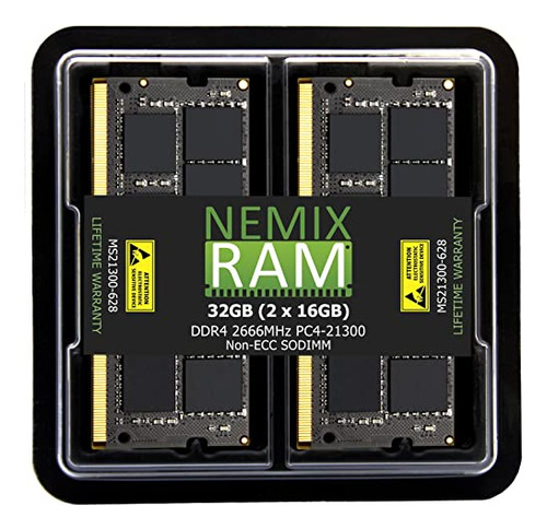 Nemix Ram 32gb Kit De Actualización (2x16gb) Ddr4 2666mhz