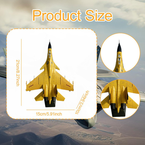 Colección De Modelos De Cazas Fundidos A Presión, Amarillo