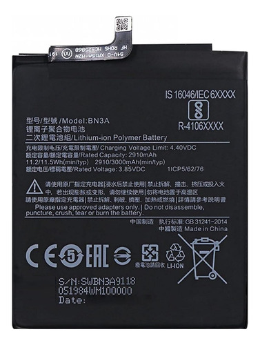 Bateria Compatible Con Xiaomi Redmi Go Bn3a De 3000mah