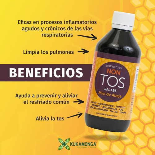 Non Tos Jarabe Miel De Abeja - 320 Ml Sabor Sin sabor
