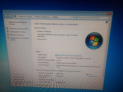 Computador Core I5 2,8ghz , Memoria 4gb E Hd De 250gb