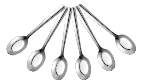 Bulckrew 6 Cucharas Ovaladas Para Sopa Para Desayuno, Almuer