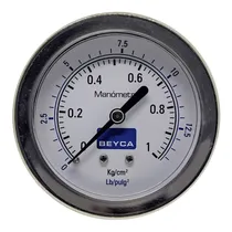 Comprar Manómetro 1 Kg 63mm Rosca 1\u002F4 Posterior Gas Aire Agua Beyca