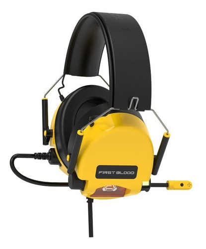 Imagen 6 de 10 de Headset Gamer 7.1 Usb Rgb - Ajazz Ah10 Amarillo