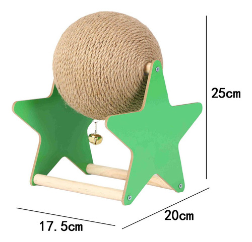 Juguete Rascador Para Gatos De Sisal De Madera, Medio