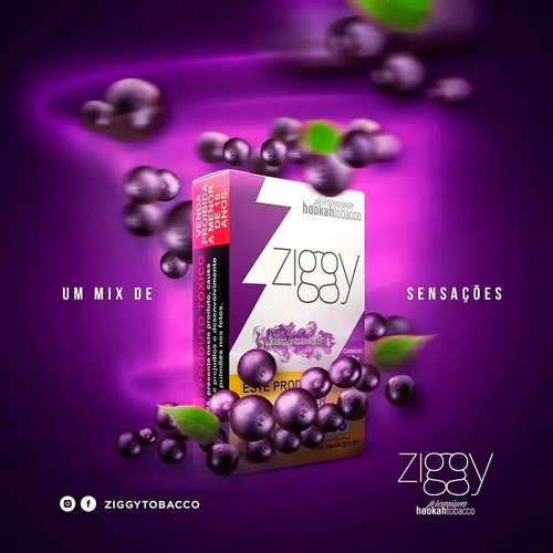 Kit 05 Essência Pack Ziggy Mix Narguile Triton Sabores Prom