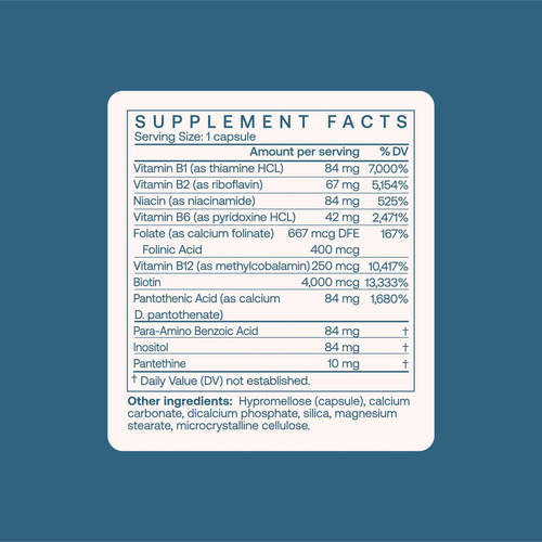 Bodybio Complejo Vitaminas B 9 Esenciales 90 Cápsulas