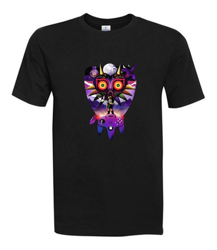 Polera Estampada Niño Niña Leyenda De Zelda Mascara Majoras