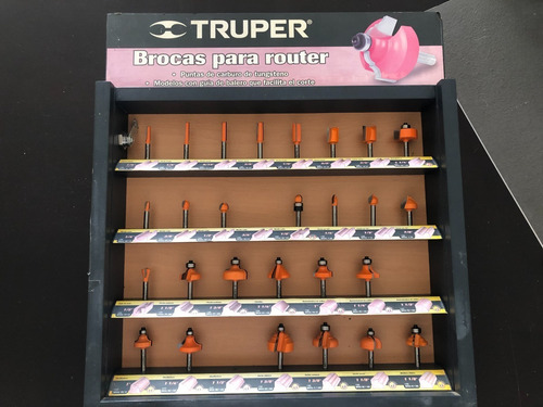 Imagen 2 de 3 de Exhibidor Brocas Para Router Truper 55218