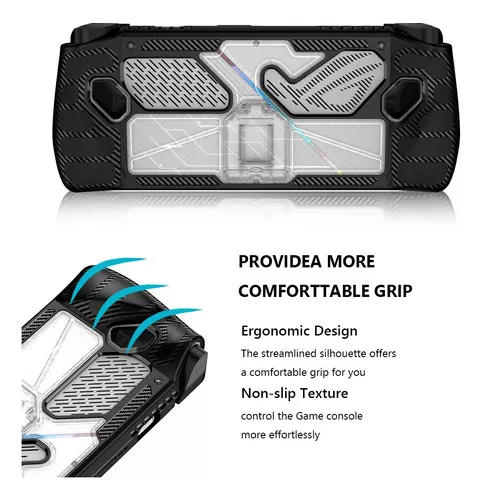 Capa Protetora Com Suporte Para Console Asus Rog Ally Cor Preto