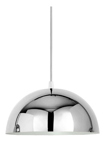 Colgante 3 Luces Lampara Semiesfera Deco Vintage Led E27 220 Estructura Cromo