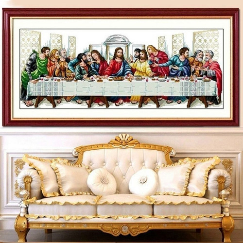 Punto De Cruz Moderno Y Minimalista Con Estampado Religioso