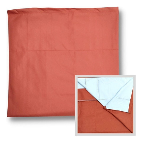 Cortina Blackout Textil Pasacaño 2.00 Mts Alto Medida Real Terracota