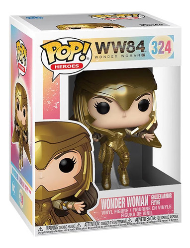 Funko Mulher Maravilha Voando Com Armadura Dourada Ww84 324