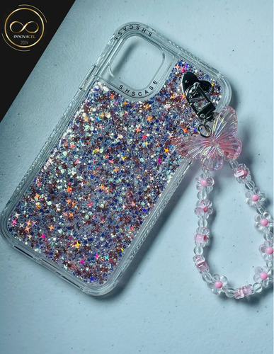 Funda Rudo 3 En 1 Brillos + Mica Regalo Oppo Vivo Zte Rosa Y Rojo Vivo Y04