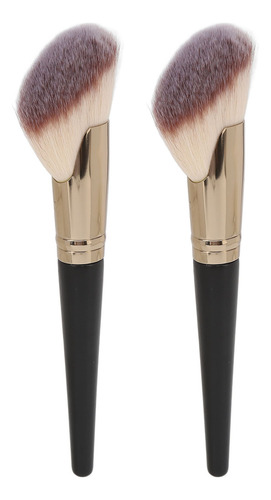 Face Brush 2pcs Soft Fiber Show Wood Handle Makeup Powder
