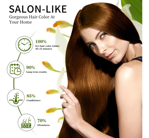 Shampoo Teñidor 3 En 1 Para Cabello Gris - Café