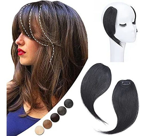 Extensiones De Cabello - Side Bangs Clip In Bangs Real Human